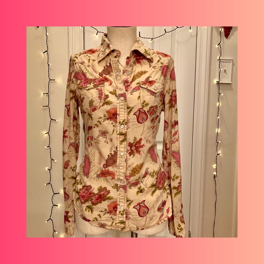 GAP Floral Western Top